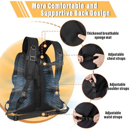 YUDODO 4-8lbs Dog Front Carrier Backpack, Adjustable Breathable Pet Carrier for Small Dogs, Ventilated Puppy Back Pack with Safety Belt, Lightweight Doggy Backpack for Hiking Outdoor (Jet Black, M) - color: Jet Black