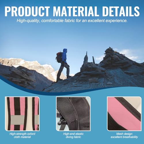 PAASTAl Backpack Straps,Relacement Adjustable Padded Shoulder Straps for Bag, with Metal/Plastic Clips. - color: Pink Plastic