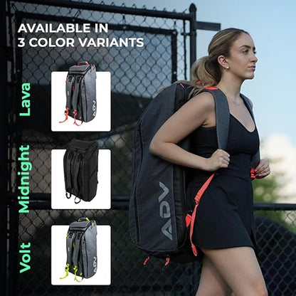 ADV Tennis Pro V3 - Tennis and Pickleball Backpack V2 - Flex Backpack - color: Pro V3 - Volt