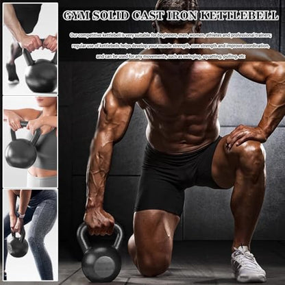 Kettlebell Weights Gym Solid Cast Iron Kettle Bells, Men's Strength Training Dumbbell, Push-ups/Swings/Rowing, Weight Loss Equipment(16kg)
