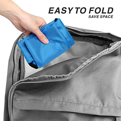 Drawstring Backpack Sports Water Resistant String Bag Sport Gym Sackpack for Women Men Large with Zipper, Neon Blue - color: Neon Blue