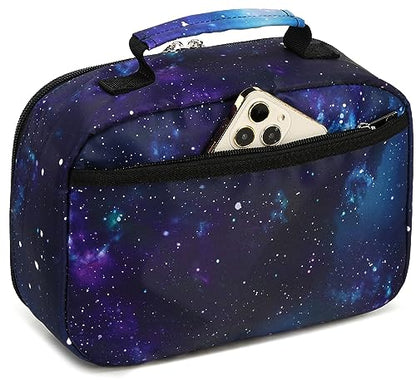 LEDAOU Lunch Box Kids Insulated Lunch Bag Boys Girls Toddler Reusable Lunchbox for School Picnic Hiking - color: Blue