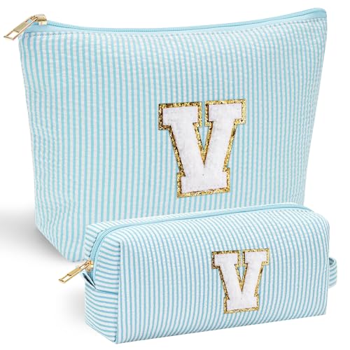 YOOLIFE Gifts for Women - Makeup & Skincare Bag Organizer - Personalized Best Friend, Wife, Birthday & Graduate Gift - color: Light Green, style: V