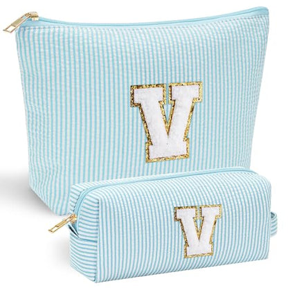 YOOLIFE Gifts for Women - Makeup & Skincare Bag Organizer - Personalized Best Friend, Wife, Birthday & Graduate Gift - color: Light Green, style: V
