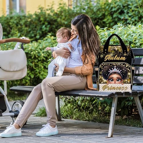 Custom Diaper Bag with Name,Personalized Diaper Bag Backpack &Insulated Water Bottle Mother Gift,Custom Monogram Baby Travel Bag Nursing Diaper Mommy Backpack with Adjustable Shoulder Straps Nappy Bag - color: Design 17