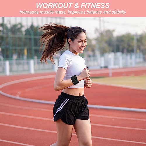 PATIKIL Adjustable Wrist Weights Set of 2, 2Lbs Total (1lb Each) Silicone Ankle Walking Weights for Women Men Bracelets for Training Yoga Jogging Aerobics - color: Black