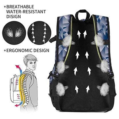 rickyh style School Backpack Travel Bag for Men & Women Lightweight College Back Pack with Laptop Compartmen - color: 04fheihui