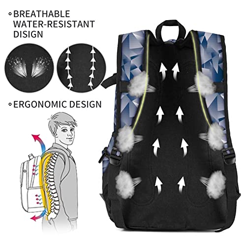 rickyh style School Backpack Travel Bag for Men & Women Lightweight College Back Pack with Laptop Compartmen - color: 04fheihui