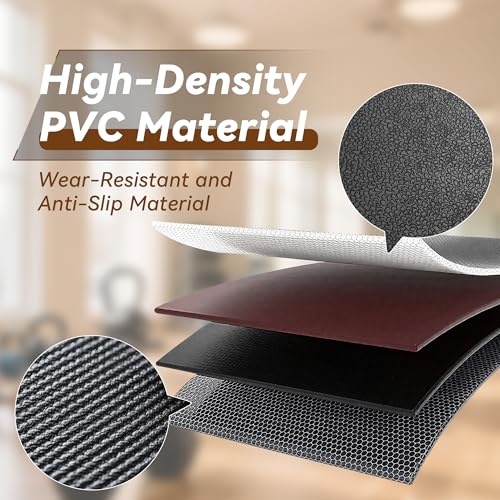 Walking Pad Mat – 68" x 24", 1/4" Thick Non-Slip Treadmill Mat for Carpet Floors & Hardwood, Shock Absorbing Exercise Mat & Under Treadmill Mat for Floor Protection in Home Gym - size: 68"L x 24" W x 0.24"Th
