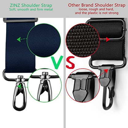 ZINZ 79 inch Shoulder Strap, Extra-thick Fixed Cushion Pad and Dual Clasps Universal Replacement Strap with Metal Swivel Hooks for Laptop Bags, Luggage Bags, Camera, Crossbody (200cm,Blue) - color: Blue