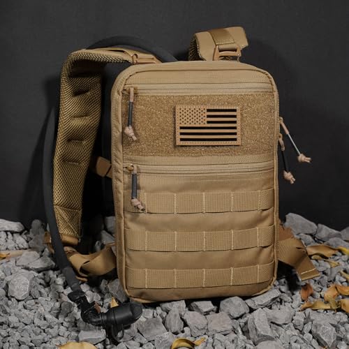 PETAC GEAR Tactical Molle Hydration Pack for 1.5L - Lightweight Water Reservoir Bag for Molle Vest Backpack, for Hiking, Hunting - style: Cb No Bladder