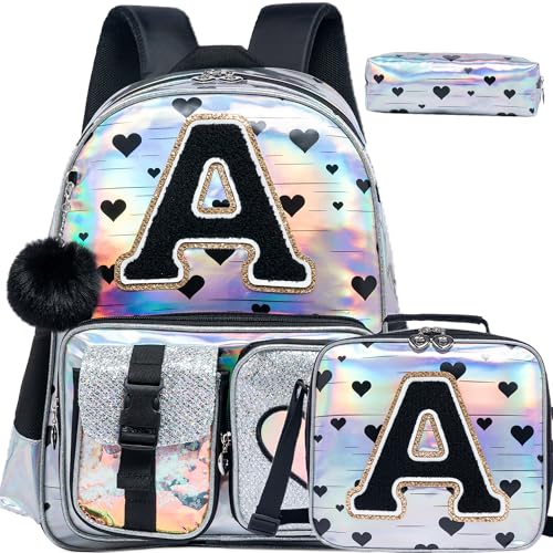 HTgroce Cute Backpacks for Girls School Backpack for Kids Backpacks for Elementary Primary School Bags for Girls Bookbags - color: Silver, style: A