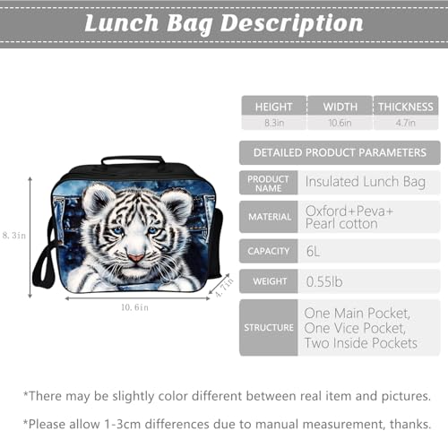Kids Backpack School Bookbag 16inch Schoolbag With Lunch Box Bag And Pencil Case Set For Boys Girls - color: Tiger