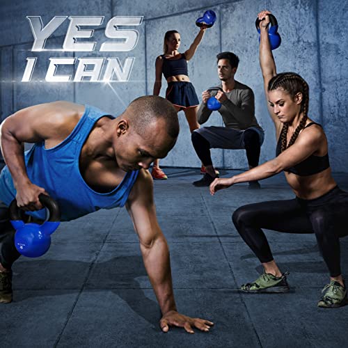 Yes4All Kettlebell, 5-100 LB Vinyl Coated Cast Iron Strength Training Kettlebells for Home Gym Exercises, Fitness, Full Body Workout Equipment, Push Ups, and Grip Strength - color: K. 50LB - Dark Blue, style: Vinyl Coated