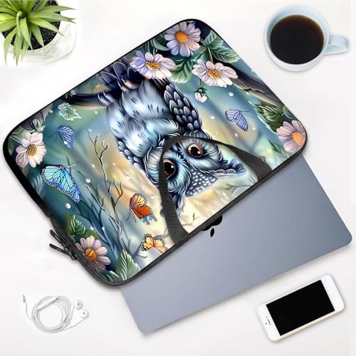 14 15 15.4 15.6 inch Laptop Handle Bag Computer Bag, Pouch Holder Notebook Sleeve Cover Soft Case Compatible for Dell,Lenovo,Toshiba HP, Asus Notebook-Cute owl - color: Cute owl