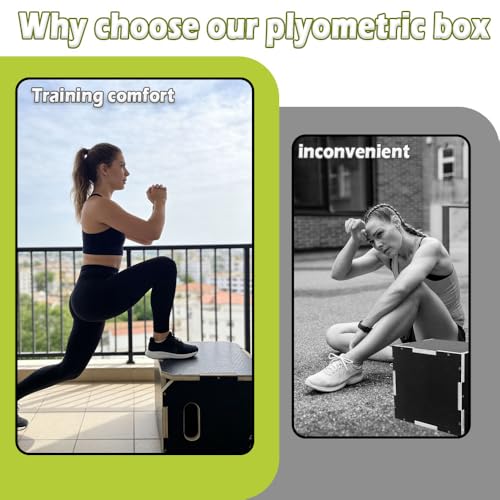 Workout Box 3-in-1 Box Jumps Wooden Jump Box Gym Suitable for Home Workouts and Gym