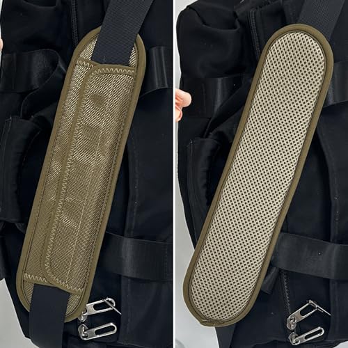 FIEIL 2 Pack Extra Thick Shoulder Strap Pad, Universal Replacement Shoulder Pad, for Shoulder Bags, Detachable Shoulder Strap Pad Pads Help Relieve Shoulder Pain(Sandwich Mesh-Khaki) - size: Khaki