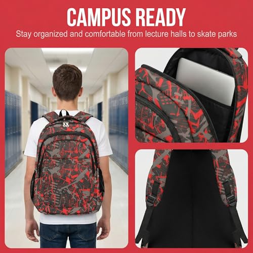 rickyh style School Backpack Travel Bag for Men & Women Lightweight College Back Pack with Laptop Compartmen - color: 07zhua