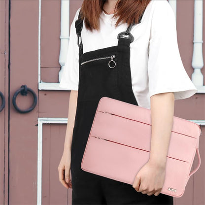 Voova Laptop Sleeve Carrying Case 15.6 16 Inch,Slim Computer Cover Bag Compatible with MacBook Pro 15/16, Dell xps 15,15-16 Inch HP Dell Asus Acer Laptop, Sakura Pink - color: Sakura Pink, size: 15.6-16 Inch