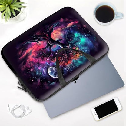 14 15 15.4 15.6 inch Laptop Handle Bag Computer Bag, Pouch Holder Notebook Sleeve Cover Soft Case Compatible for Dell,Lenovo,Toshiba HP, Asus Notebook-Glowing Tree Moon - color: Glowing Tree Moon