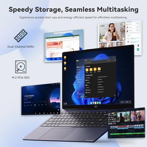 NIMO 15.6" FHD IPS Laptop, Intel Core i3-1215U (Beats i5-1135G7 Class), 16GB RAM, 512GB SSD, Windows 11 Home, Wi-Fi 6, Backlit Keyboard, Fingerprint, USB-C 65W Fast Charge, Bluetooth 5.2, 180° View - color: Blue, style: 16GB RAM | 512GB SSD