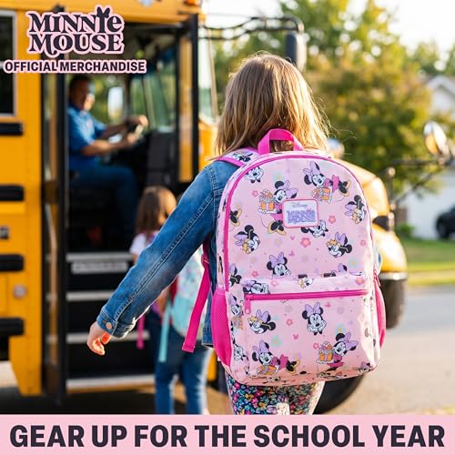 Get Trend Disney Minnie Mouse Kids Backpack for Girls, 18 inch Bookbag with Padded Straps, Travel School Bag, Girls Gifts (Pink Minnie Mouse) - color: Pink Minnie Mouse