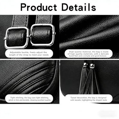Women's Travel Backpack Leather Tassel Backpack Adjustable Shoulder Straps Casual Daypack Durable Bag Work Commute (Red) - color: Red