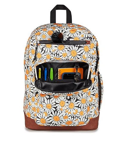 JanSport Cool Backpack with 15-inch Laptop Sleeve, Large Computer Bag Rucksack with 2 Compartments, Ergonomic Straps, Daisy Dreamscape - color: Daisy Dreamscape