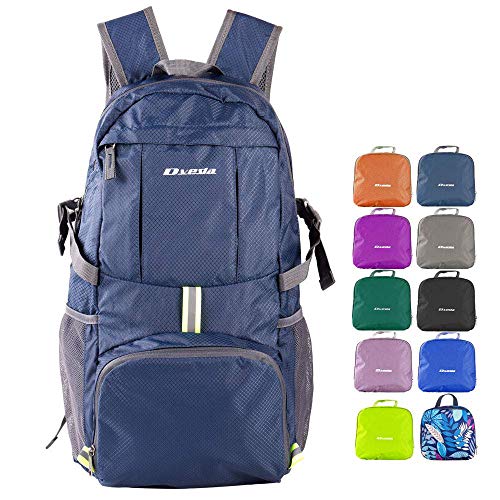 35L Lightweight Packable Backpack Waterproof Durable Hiking Travel Backpack Daypack - color: Navy