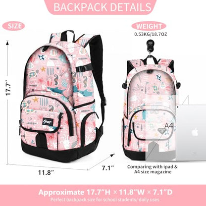 rickyh style School Backpack Travel Bag for Men & Women Lightweight College Back Pack with Laptop Compartmen - color: 04fhdsj