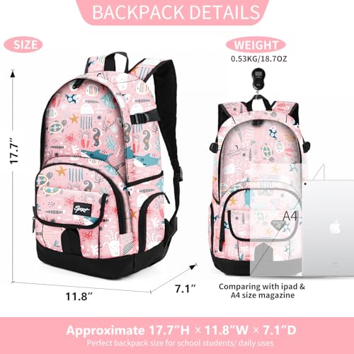 rickyh style School Backpack Travel Bag for Men & Women Lightweight College Back Pack with Laptop Compartmen - color: 04fhdsj