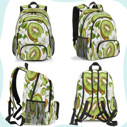 Kiwi Fruit Laptop Backpack for Women Men, 18.3 Inch Travel Work Backpacks, Fresh Kiwi Fruit Waterproof Computer Casual Daypack Nurse Teacher Bags - color: Multicolor 14