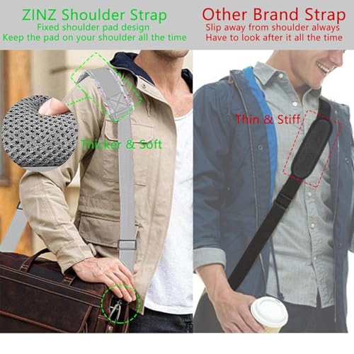 ZINZ 79 inch Shoulder Strap, Extra-thick Fixed Cushion Pad and Dual Clasps Universal Replacement Strap with Metal Swivel Hooks for Laptop Bags, Luggage Bags, Camera, Crossbody(Butterfly) - color: Butterfly