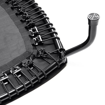 Sunny Health & Fitness Springless Mini Fitness Trampoline – Premium Adjustable Bungee-Style Indoor/Outdoor Exercise Rebounder for Quieter and Safer Workouts - size: 40 Inch