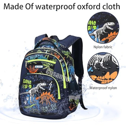 Cusangel Backpack for Boys Girls School Bookbags,Kindergarten Elementary Middle School Lightweight Waterproof Multifunctional Large Capacity for Backpack (16inch Luminous dinosaur) - color: Luminous Dinosaur 16in