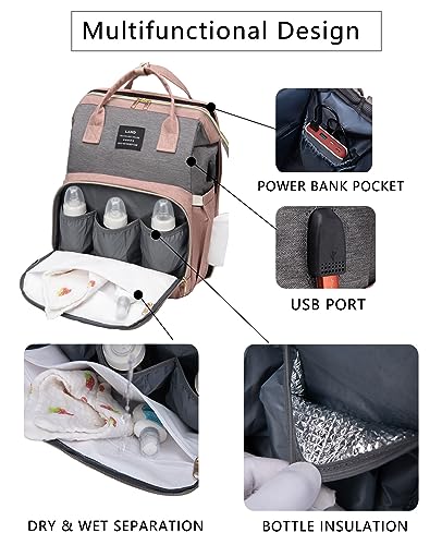 houscly Green Diaper Bag Backpack for Mom: Baby Bags for Boys Girls Toddler Women Men Large Back Pack Diapers Bag Big Travel Pañaleras Modernas Para Bebe Niña Unisex Newborn Essential Baby Registry - color: Green