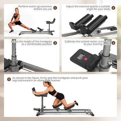 EVERYMATE Exercise Crawler Machine, Spine Twist and Stretch Trainer, Full Body Cardio Machine, Builds Core Strength, Home Gym Equipment with Adjustable Hand Grips & Knee Support