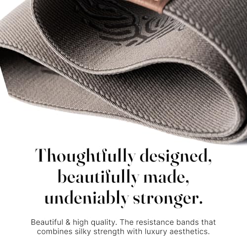 WeGym Fabric Resistance Bands, Workouts at Home, Set of 3 Bands, Exercise Bands for Lower Body Workouts, Travel Friendly Fitness Equipment, Stylish Fitness - color: Grey