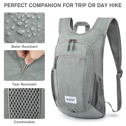 G4Free 10L/15L Hiking Backpack Lightweight Packable Hiking Daypack Small Travel Outdoor Foldable Shoulder Bag - color: Grey, size: 20L