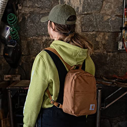 Carhartt Classic Mini Backpack, Durable, Water-Resistant Backpack with Adjustable Shoulder Straps, Carhartt Brown - color: Carhartt Brown