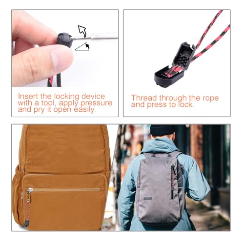 10 Pack Backpack Replacement Zipper Pulls Black - color: Black