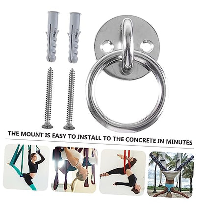 1Set Wall Mount Suspension Trainer Bracket Durable Ceiling Anchor for Resistance Bands Gymnastic Rings Yoga Swings Battle Ropes Easy Installation for Workouts