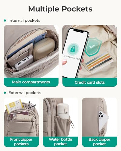 BAGSMART Small Sling Bag for Women, Puffer Crossbody Bag Purses Hobo Handbag Fanny Packs for Travel Hiking - color: Black