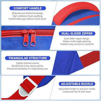 School Backpacks for Boys - 3PCS Gamer Boys Backpack with Lunch Box Set for Kids Teens, Multifunctional Bookbag for Elementary Middle School Students, 17″ Video Game Travel Bag Ages 6-18 - color: Red-blue-backpack Set