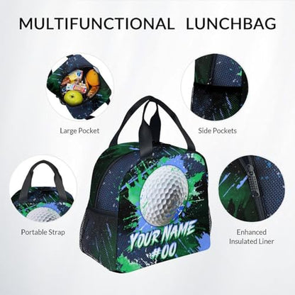 COZYAURA Kids' Backpacks - Personalized Golf Backpack Set for Boys Girls - Sports Bookbag for Elementary Middle School - Cool Ball School Bag with Lunch Bag & Pencil Case - color: Style-a