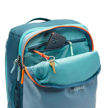Cotopaxi Allpa 35L Travel Pack, Blue Spruce and Abyss - color: Blue Spruce/Abyss