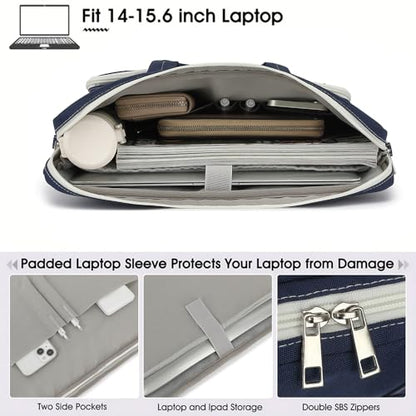 15-15.6 inch Laptop Shoulder Bag, for MacBook Pro 16, Hp Lenovo Dell 14 inch Waterproof Messenger Bag Case Sleeve (Dark blue) - color: Dark Blue