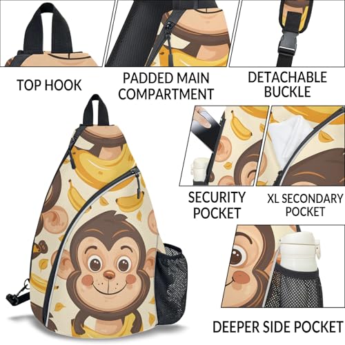 Pickleball Bag for Women Men Adjustable Crossbody Sling Backpack Hold Pickleball Paddle Water Bottle - color: Multicolor 2