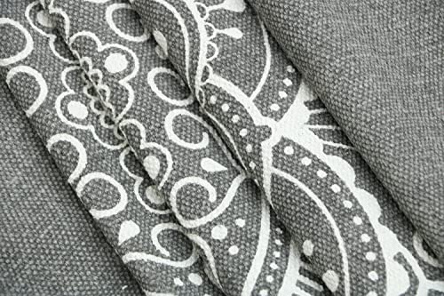 Hand Woven 100% Cotton Yoga Mat- Thick Handloom Made in India- for Gym Floor Exercise - Runner for Bedroom - color: Grey