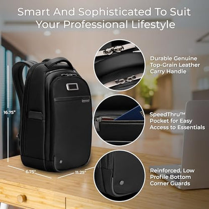 Briggs & Riley @work Slim Backpack - color: Black, size: Slim